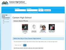 Tablet Screenshot of carsonhighschoolalumni.com